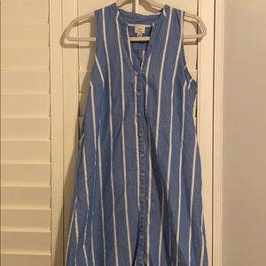 Blue and white stripe dress